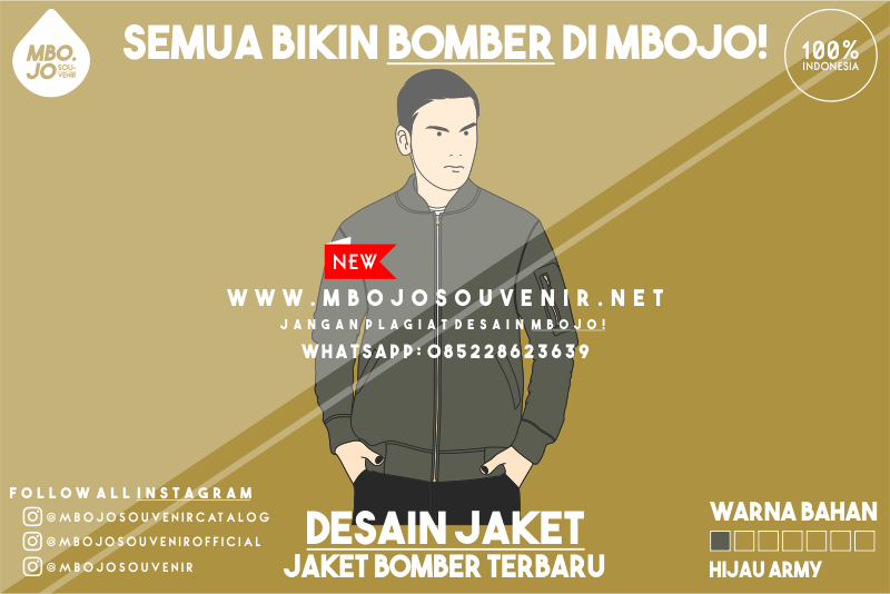 Desain Jaket Bomber Terbaru Hijau Army